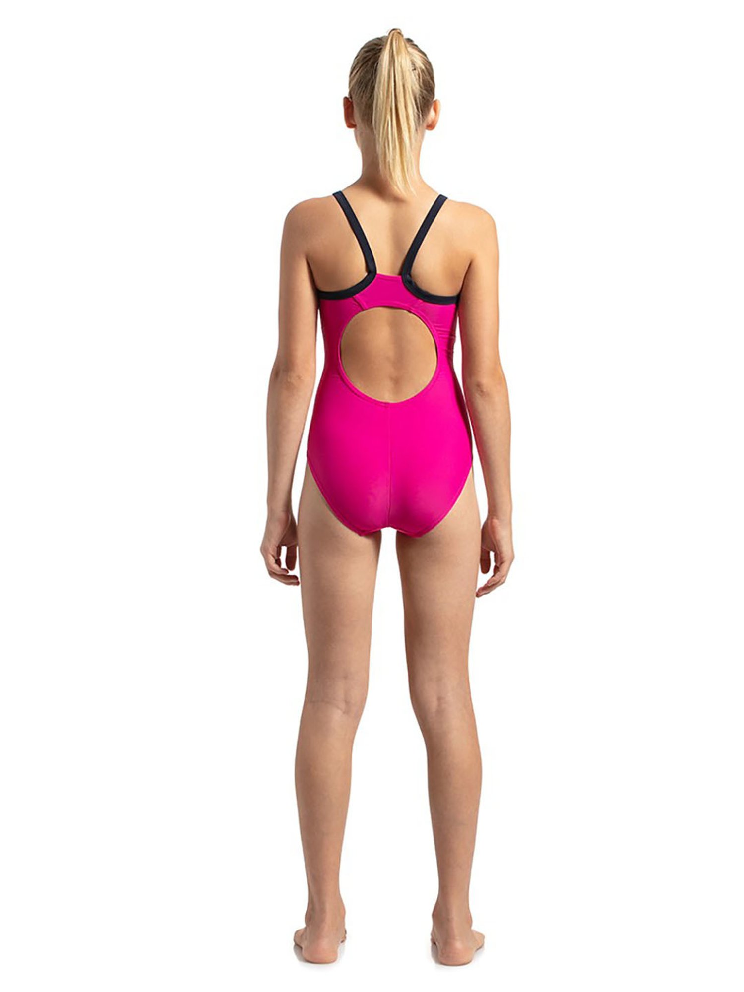 Speedo Kids Pink Solid Swimsuit