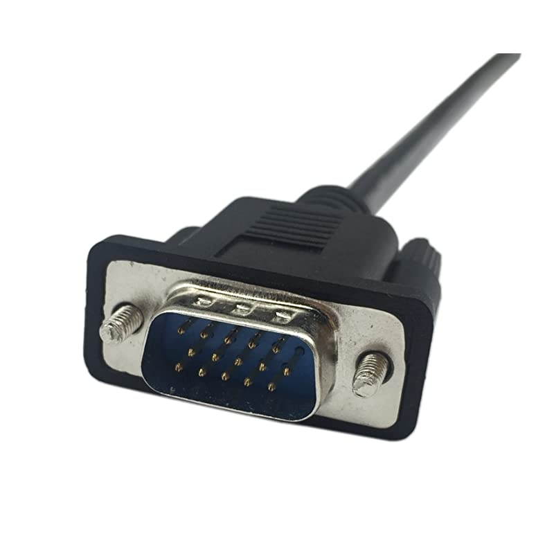 1ft VGA SVGA 15 Pin HD15 Male to Male Adapter Video Monitor Cable for PC Laptop TV Porjectormm