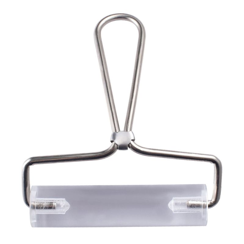 Acrylic Roller for Polymer Clay - 4" Clear Rolling Pin with Handle, Ceramics Clay Pottery DIY Craft Tool for Modelling, Shaping and Sculpting