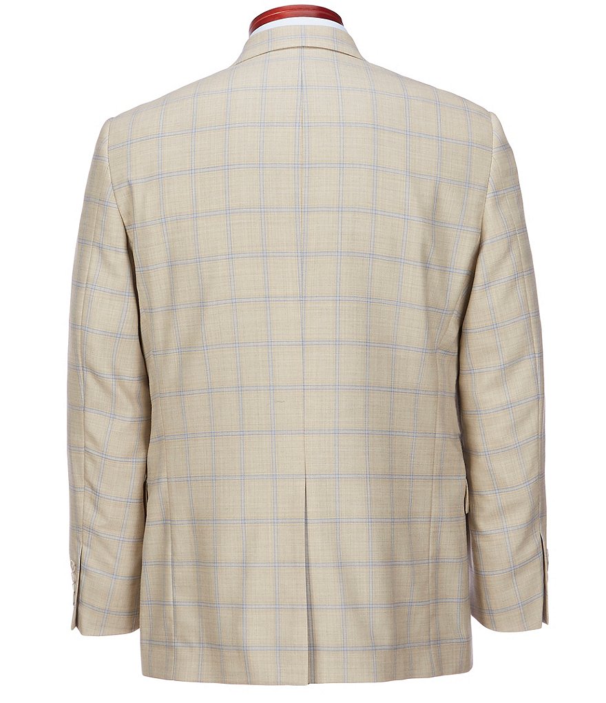 Hart Schaffner Marx Classic Fit Tan Plaid Wool Sportcoat