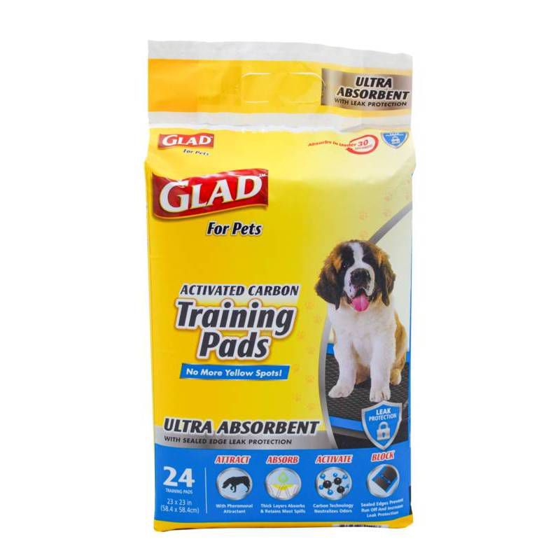 Glad Ultra-Absorbent Activated Carbon Training Dog Pads - 24ct