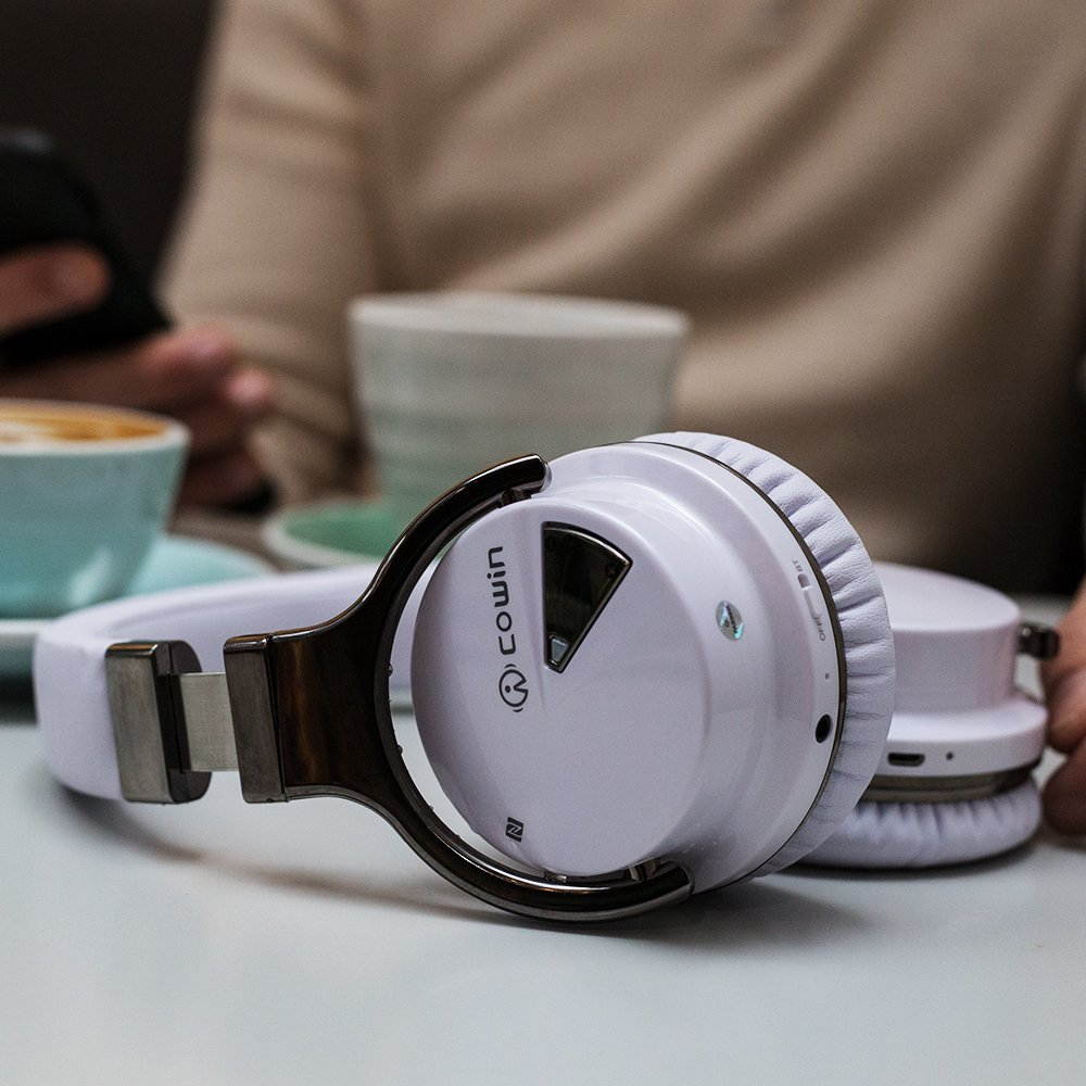COWIN E7 Active Noise Cancelling Headphones with Bluetooth and Mic - 30H Playtime for Travel, Work, TV, PC, and Cellphone
