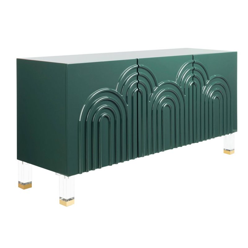 Saturn Wave Acrylic Sideboard Moss - Safavieh