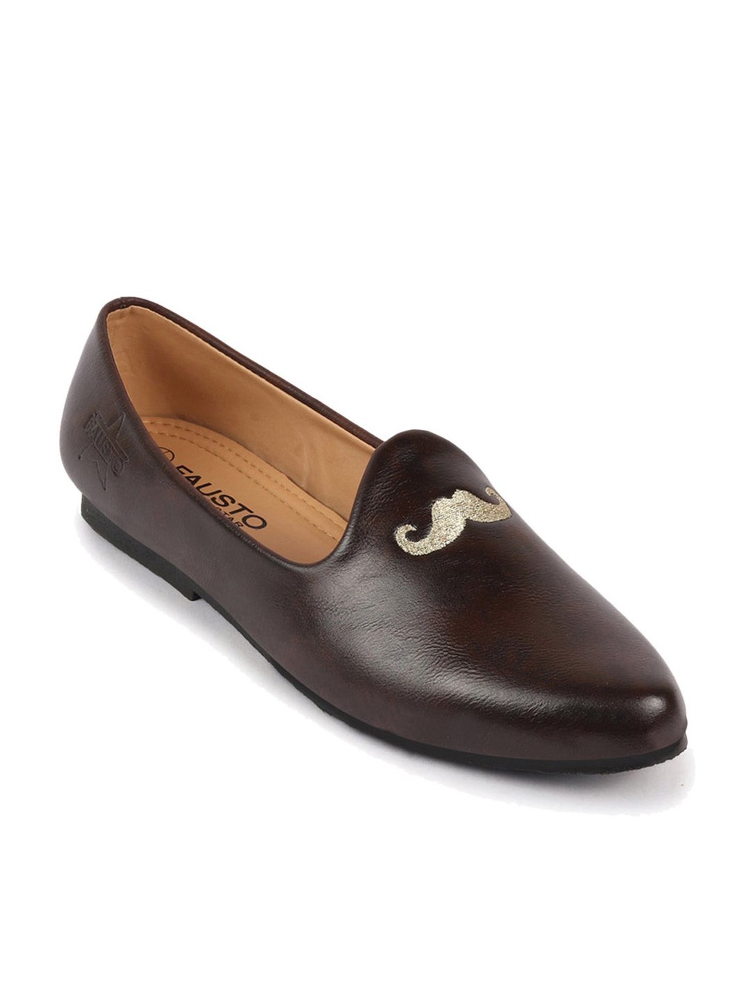 Fausto Men's Brown Ethnic Juttis