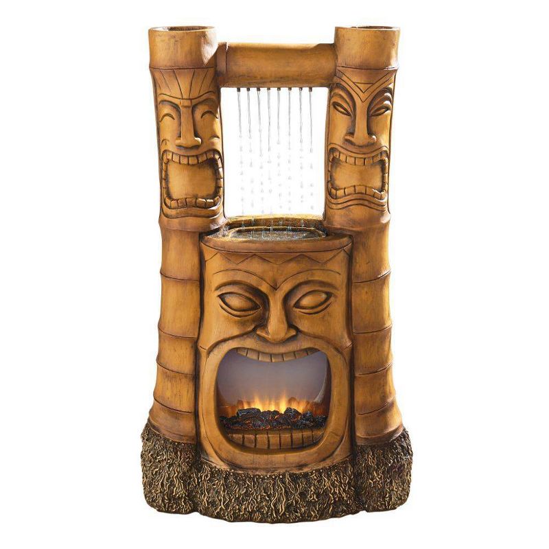 Tiki Gods of Fire and Water Fountain - Acorn Hollow