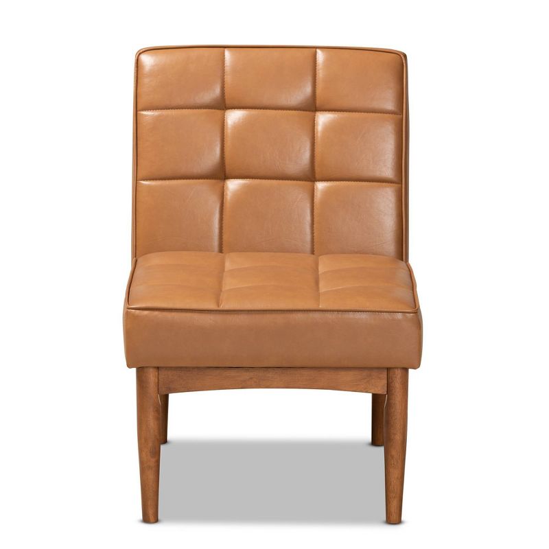 Sanford Tan Wood Dining Chair Walnut Brown - Baxton Studio