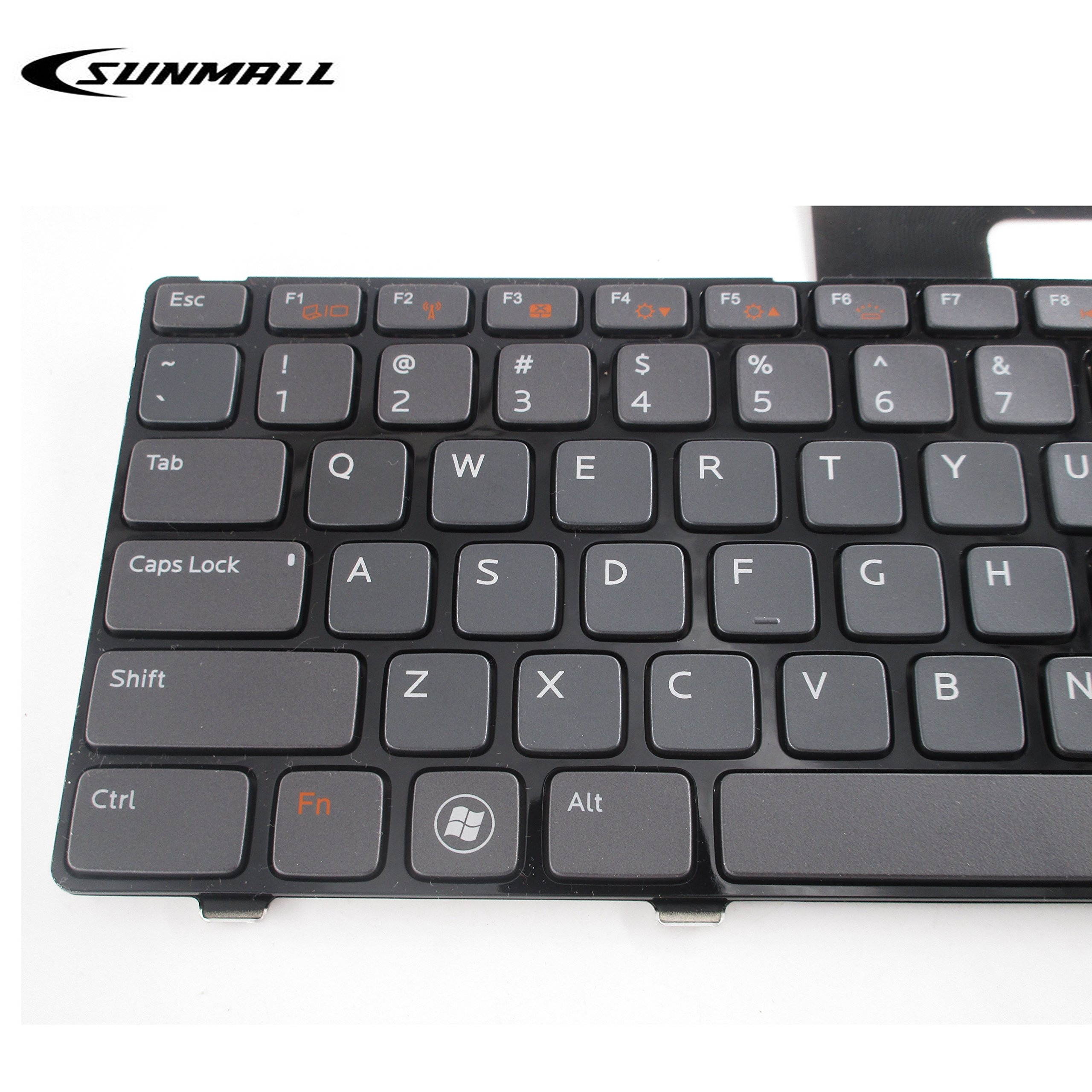 Keyboard Replacement with (Backlit and Frame) Compatible with Dell Inspiron 14R N4110 N4120 M4110 N4050 N5040 N5050 M5040 M5050, VOSTRO 1440 1445 1450 1550 2420 2520 3350 3450 3460