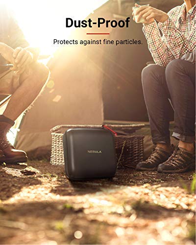 Nebula Capsule II Official Travel Case, by Anker, Polyurethane Leather, Soft Ethylene-Vinyl Acetate Material, Splash-Resistance, Premium Protection Projector Travel Case