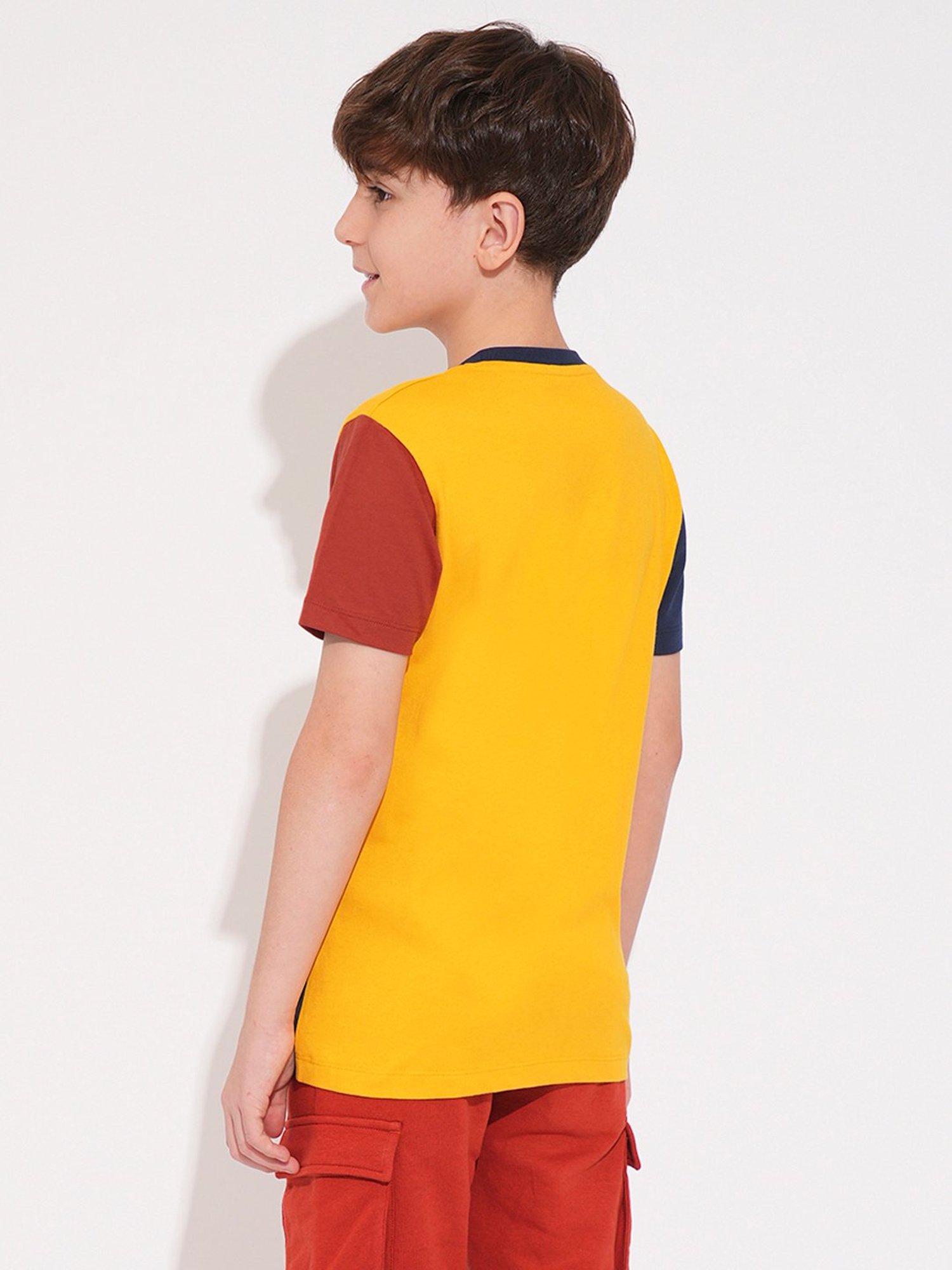 MINIKLUB Boys Blue Printed Full Sleeves T-Shirt