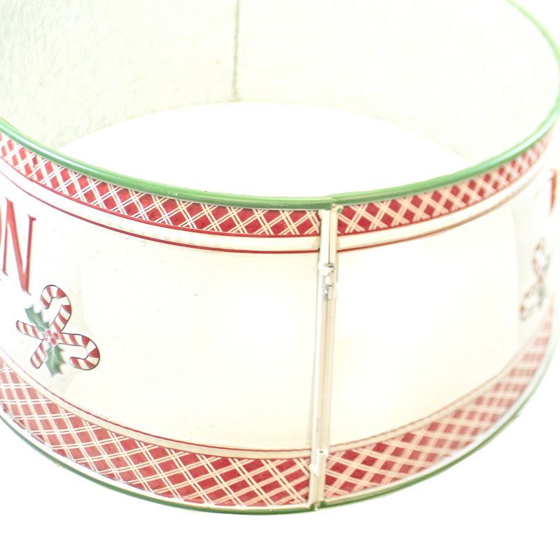 Christmas 9.0" Galvanzied Metal Tree Skirt Collar  -  Tree Toppers