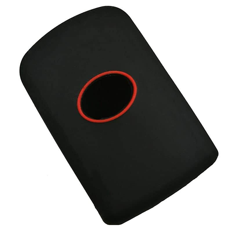 2Pcs Silicone Smart Key Fob Cover Protector Keyless Jacket Remote Control Holder for 2016 2017 Toyota Tacoma Land Cruise Prius V RAV4 Black Blue