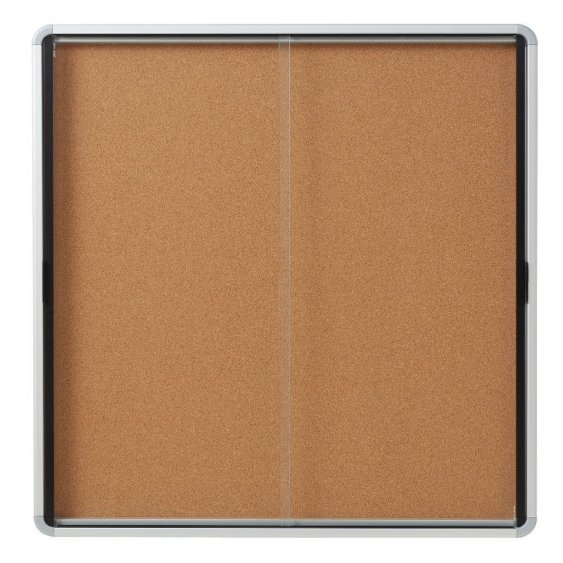 U Brands 40"x30" Linen Bulletin Board White Decor Frame