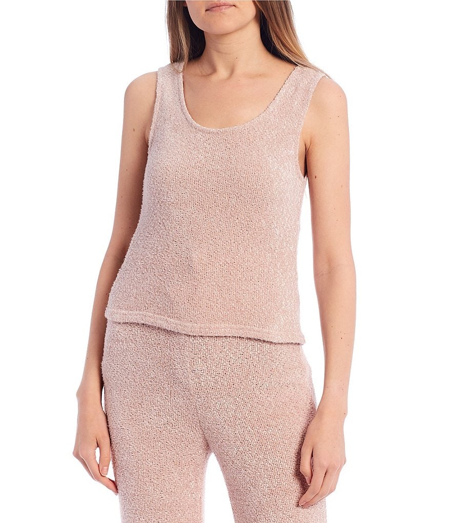Blu Pepper Coordinating Fuzzy Knit Sleeveless Tank Top