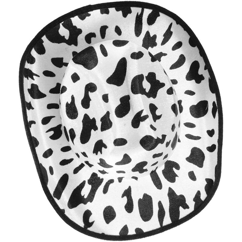 Juvolicious Cowboy Hat with Cow Print, Costume Party Hats with Spots, 14 x 10 x 5 in