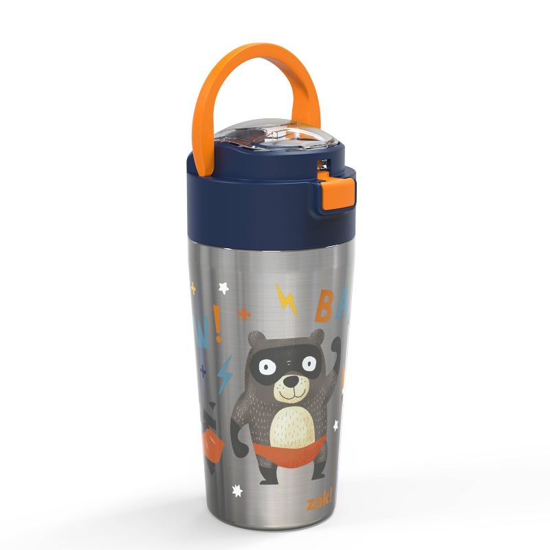 Zak Designs Single Drinkware with Spill proof Spout/Straw Lid - Girl - 12oz