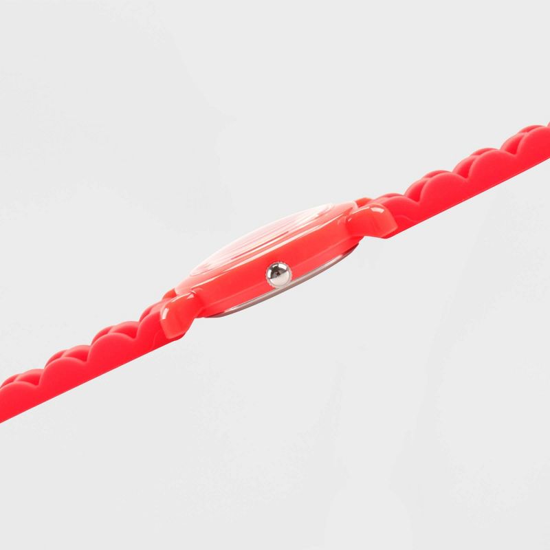 Girls' Marvel Avengers Endgame Captain Marvel Plastic Time Teacher Watch - Red