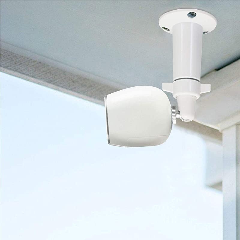 Security Wall Mount-Indoor/Outdoor Mount for Arlo, Arlo pro, Arlo pro2, Arlo Ultra Surveillance Camera with 1/4 Screw Head (White)