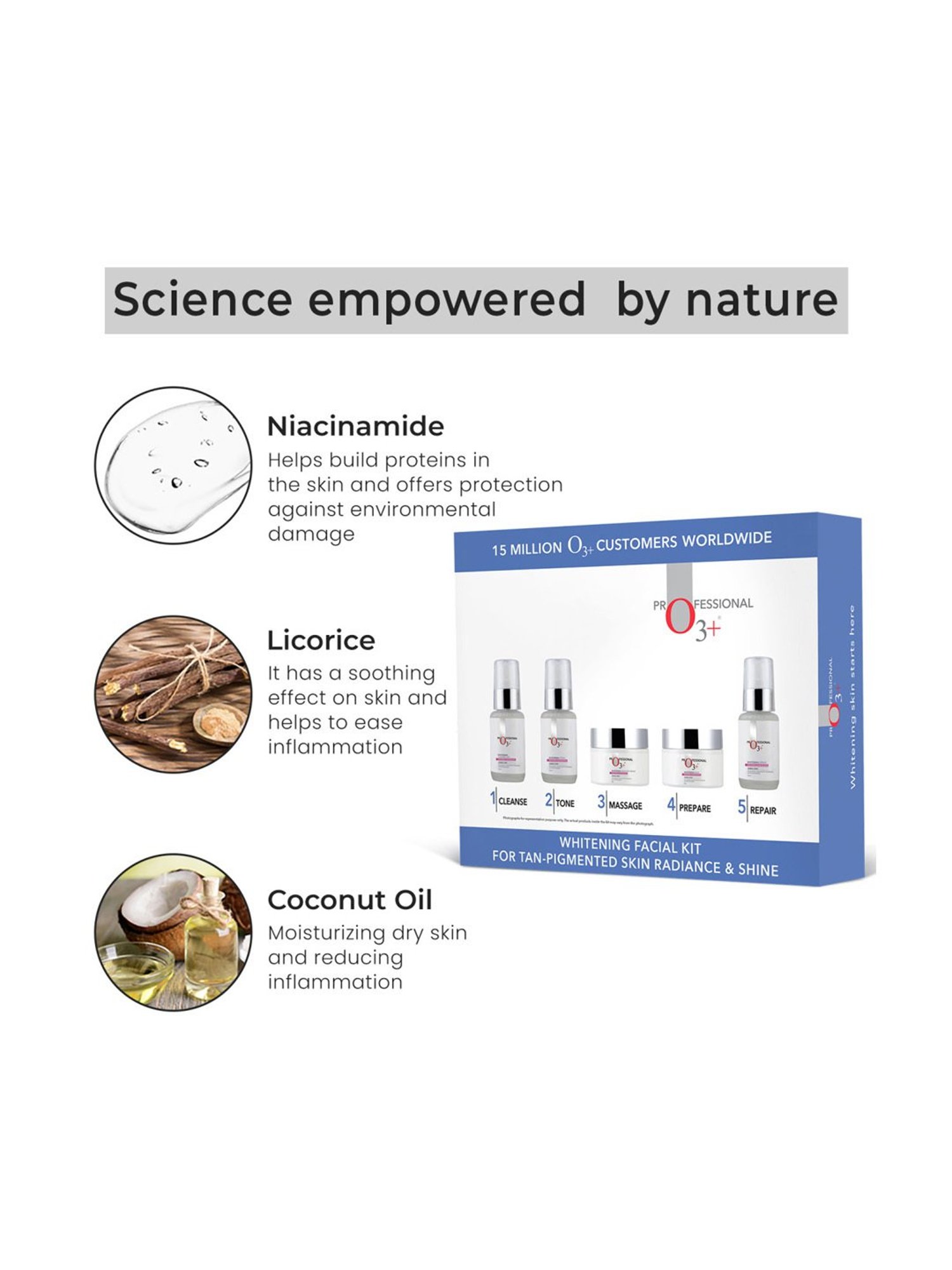 O3+ Whitening Facial Kit