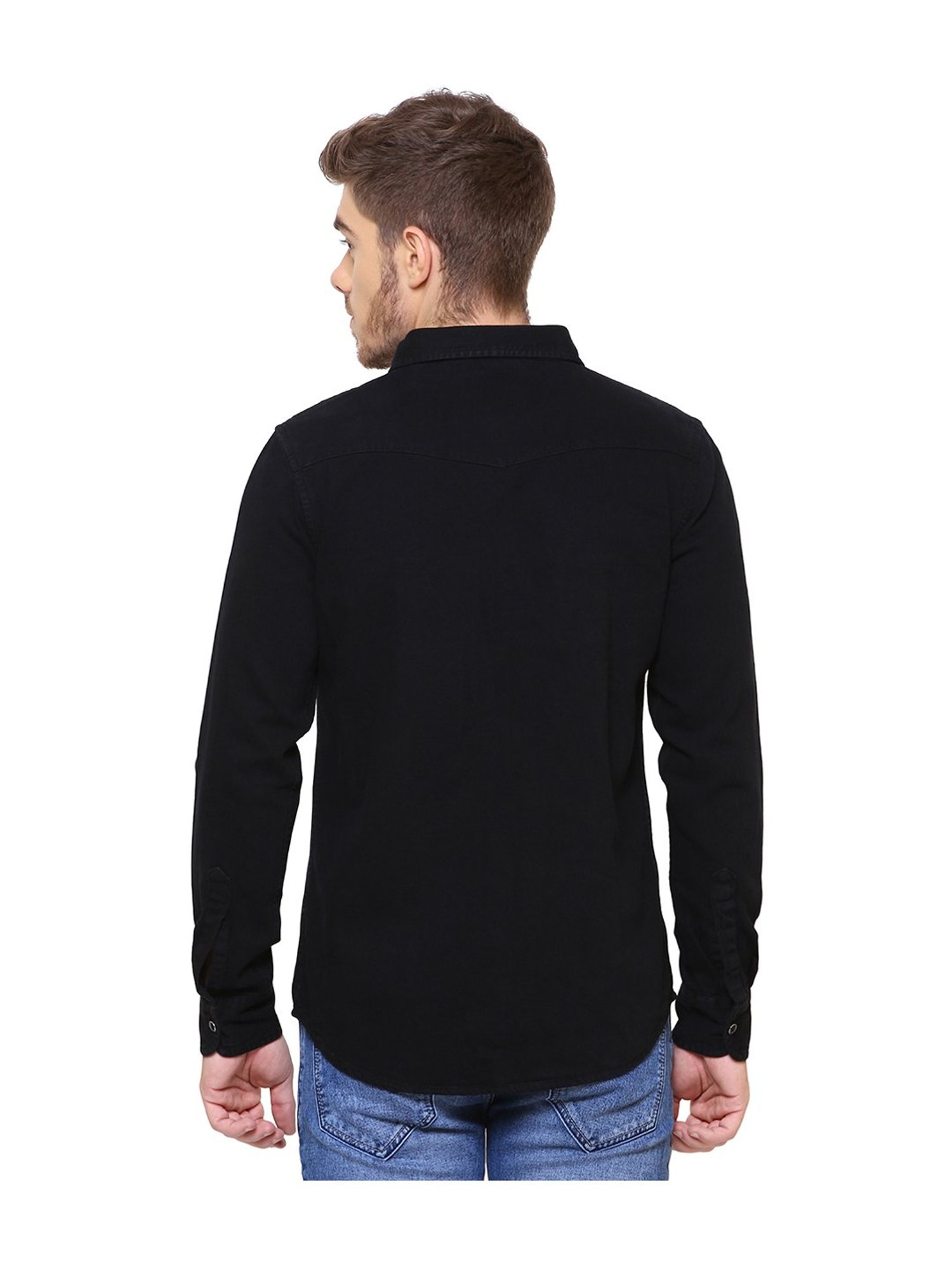 Southbay Jet Black Slim Fit Shirt