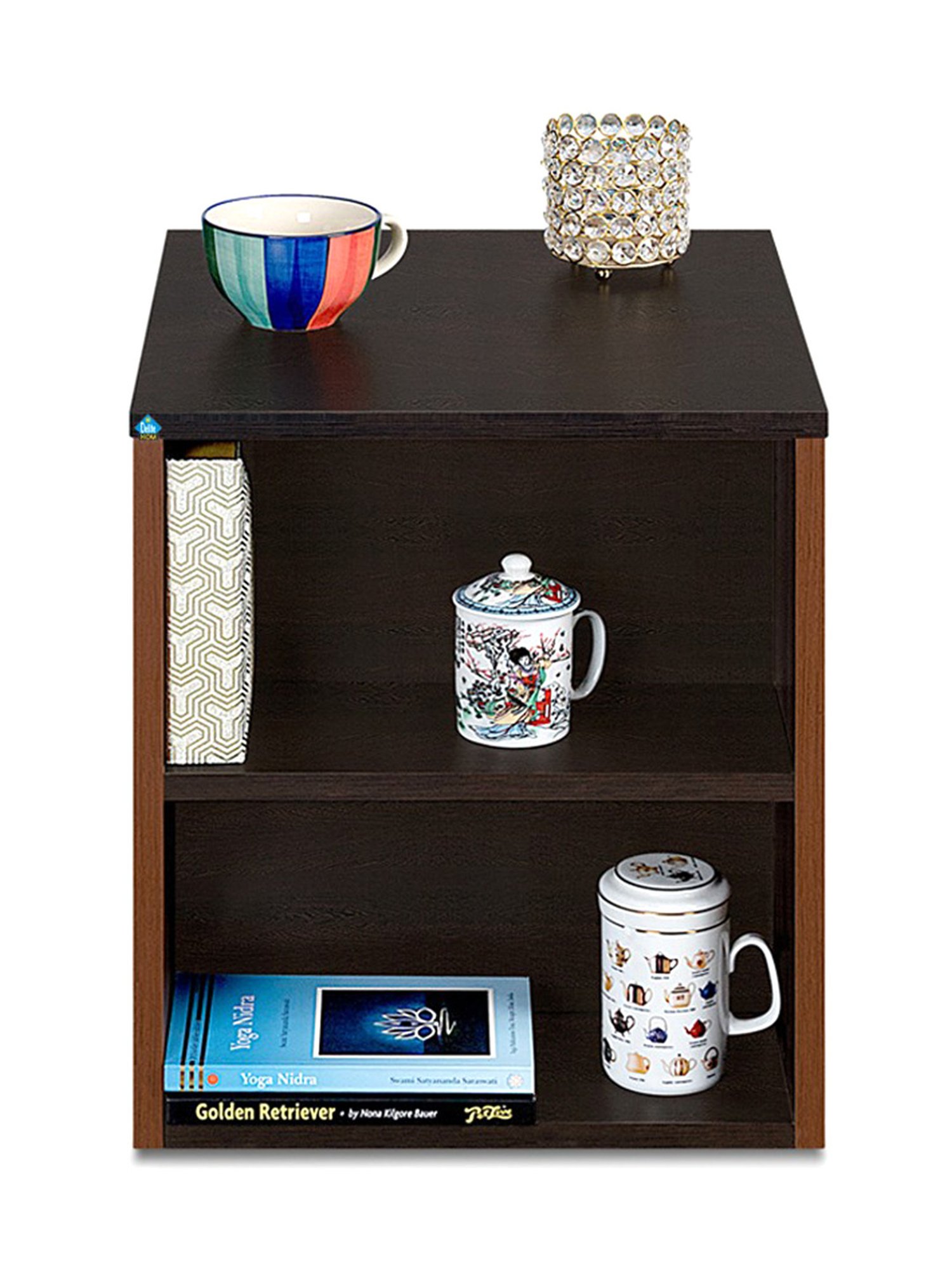 Delite Kom Duo Flowery Wenge Engineered Wood Side Table