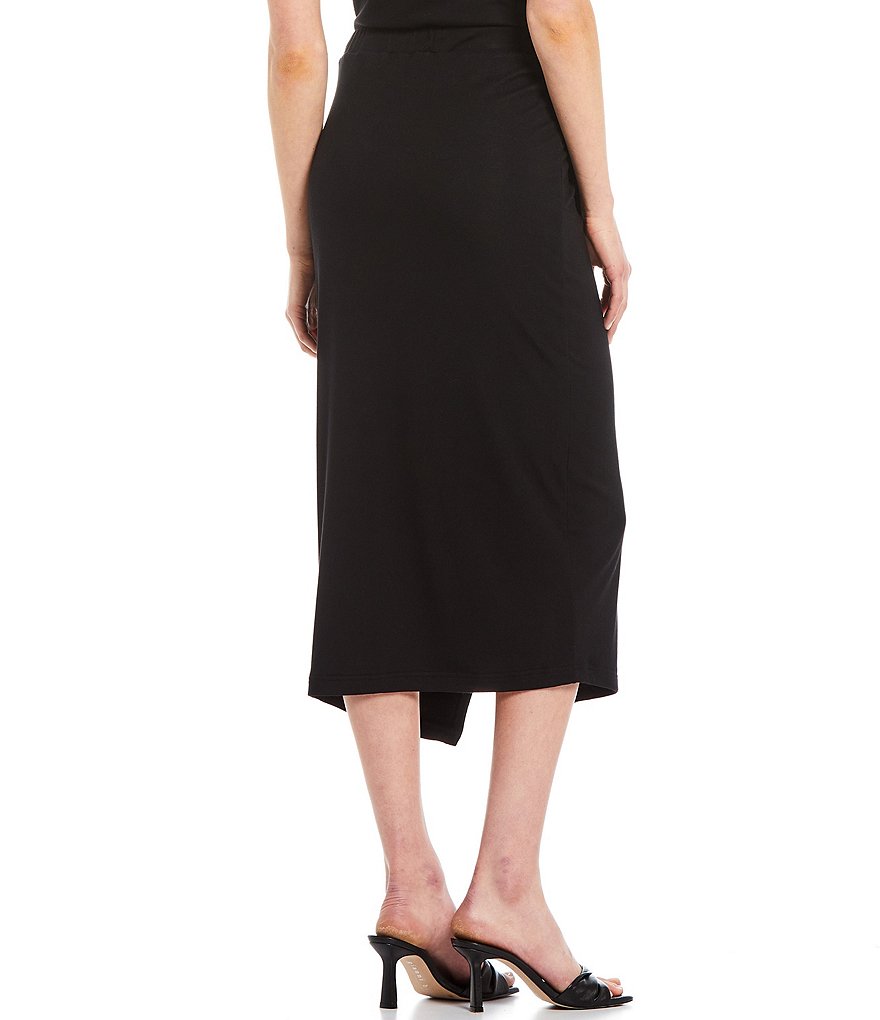 Every Solid Wrap High Rise Midi Skirt