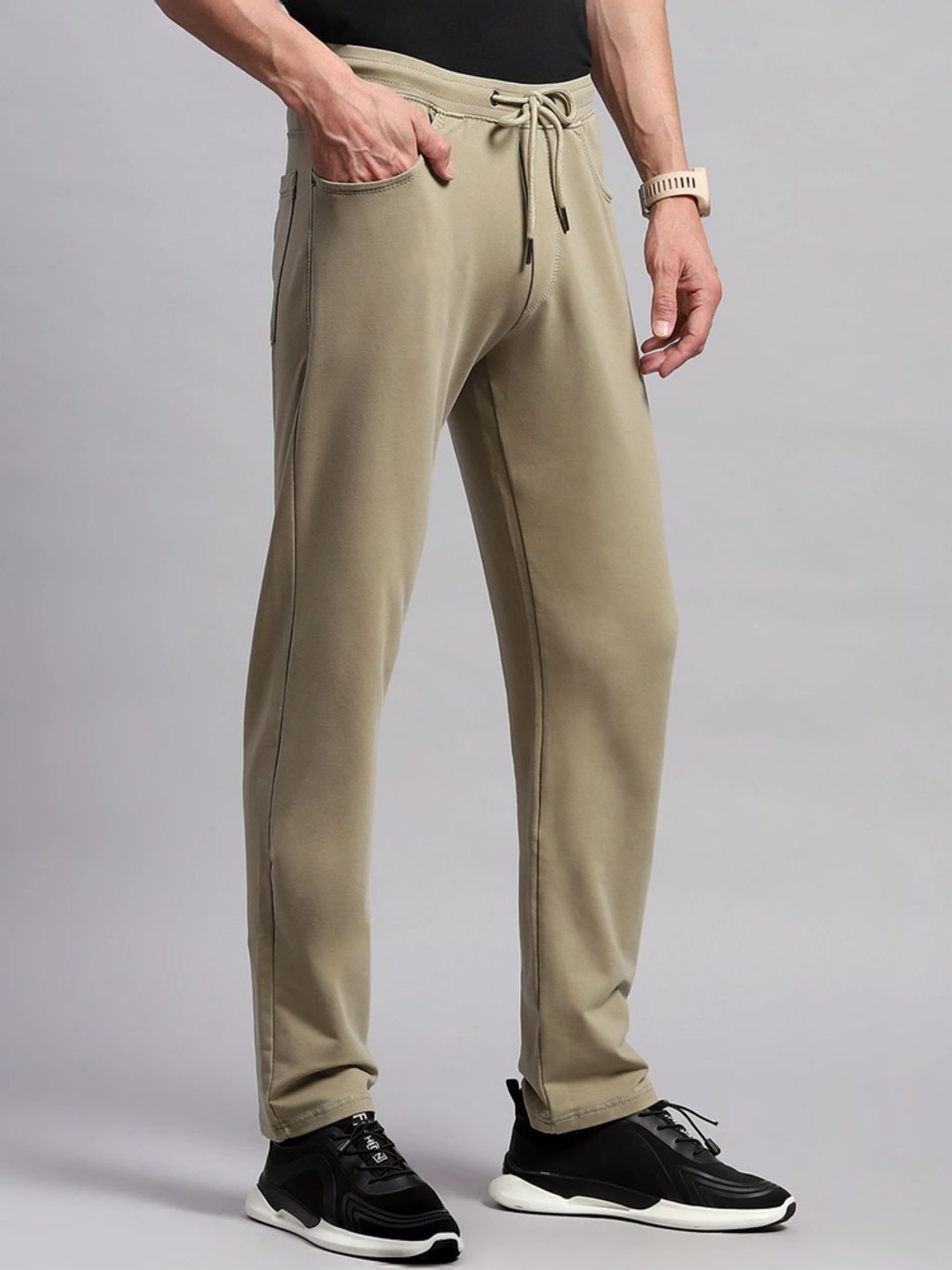 Monte Carlo Khaki Regular Fit Trackpants