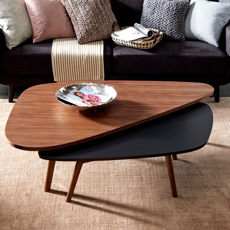 Contemporary Walnut Veneer Coffee Table Brown - Venus Williams Collection