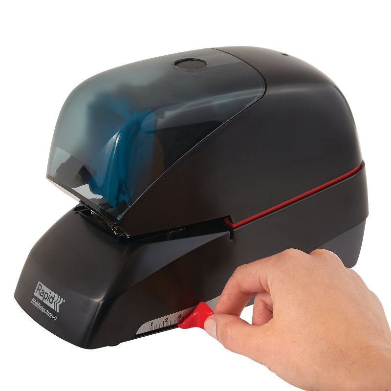 Rapid 5080e Heavy-Duty Flat Clinch Electric Stapler 90-Sheet Capacity Black 90147