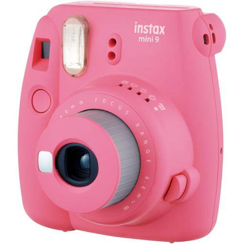 Fujifilm Mini 9 Instant Film Camera (Flamingo Pink) - Fujifilm Instax Film 20 PCS - Battery & Cahrger - Photo Album - Case