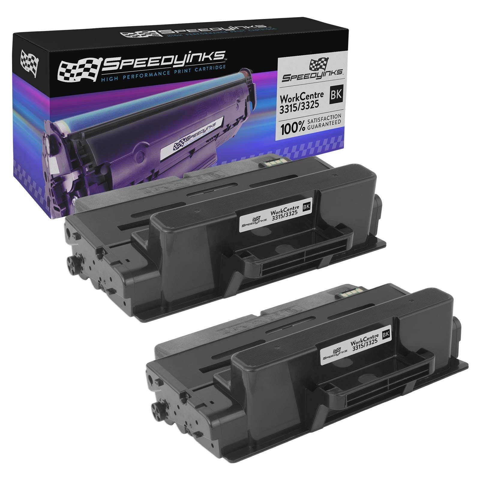 Speedy Inks - 2pk Compatible Xerox 3325 3315 106R02311 Laser Toner Cartridge Black Toner