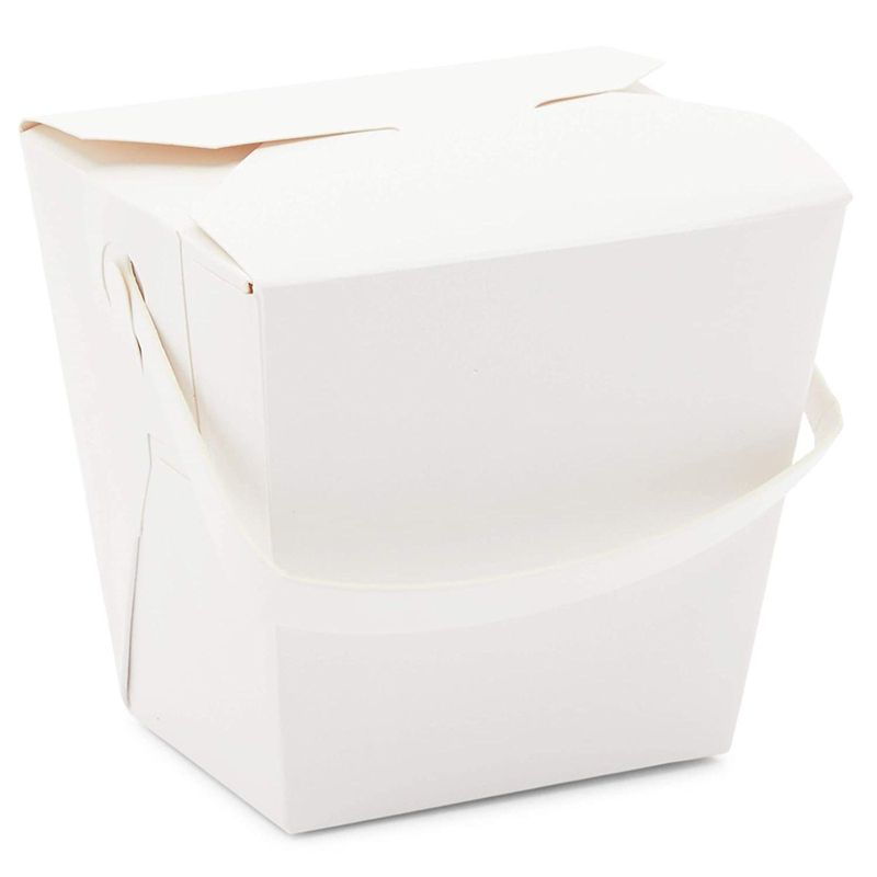 Stockroom Plus 50 Pack Take Out Boxes, White Paper To Go Food Containers (16 oz)