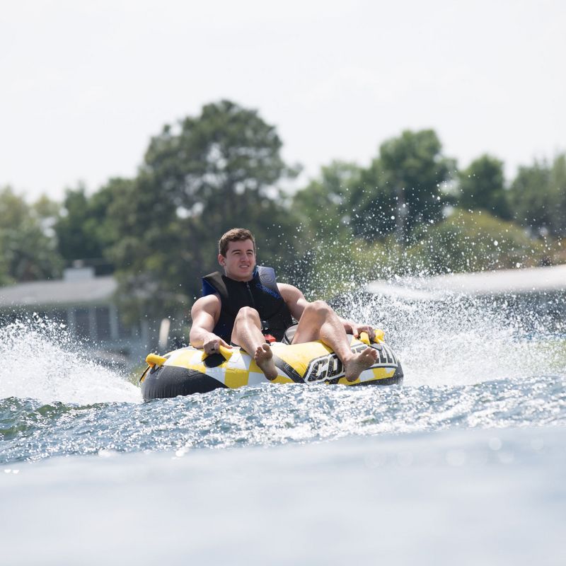 CWB Connelly Big O 56 Inch Classic Donut 1 Person Inflatable Boat Lake Swimming Towable Water Inner Tubing Tube, Blue