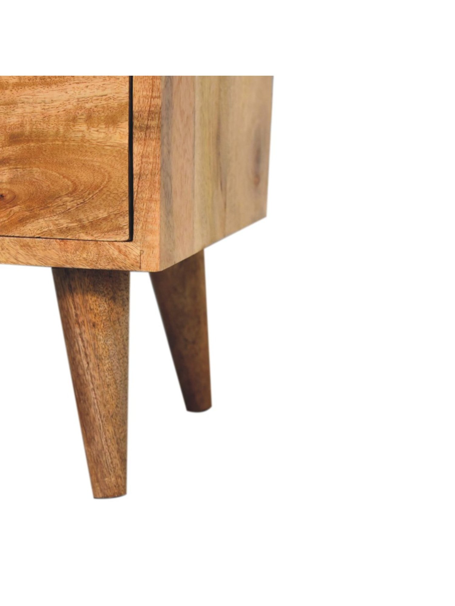 Artisan Furniture Brown Wood Mini Classic Oakish Bedside Table with Open Slot