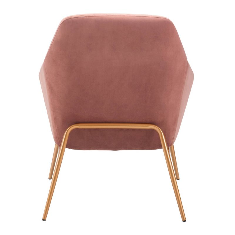 Luxe Modern Velvet Armchair Pink - ZM Home
