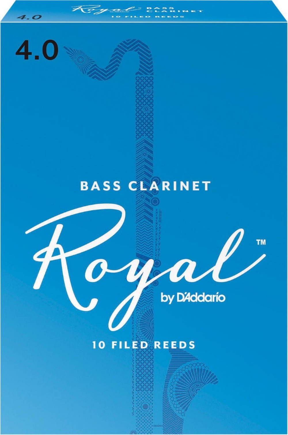 Rico Royal Bass Clarinet Reeds, Box of 10 Strength 4