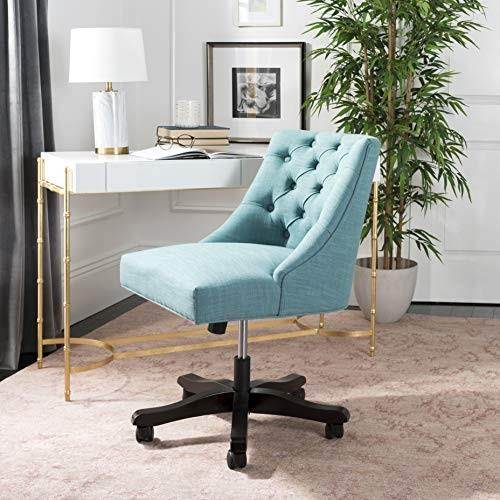 safavieh soho desk chair, light blue, light blue