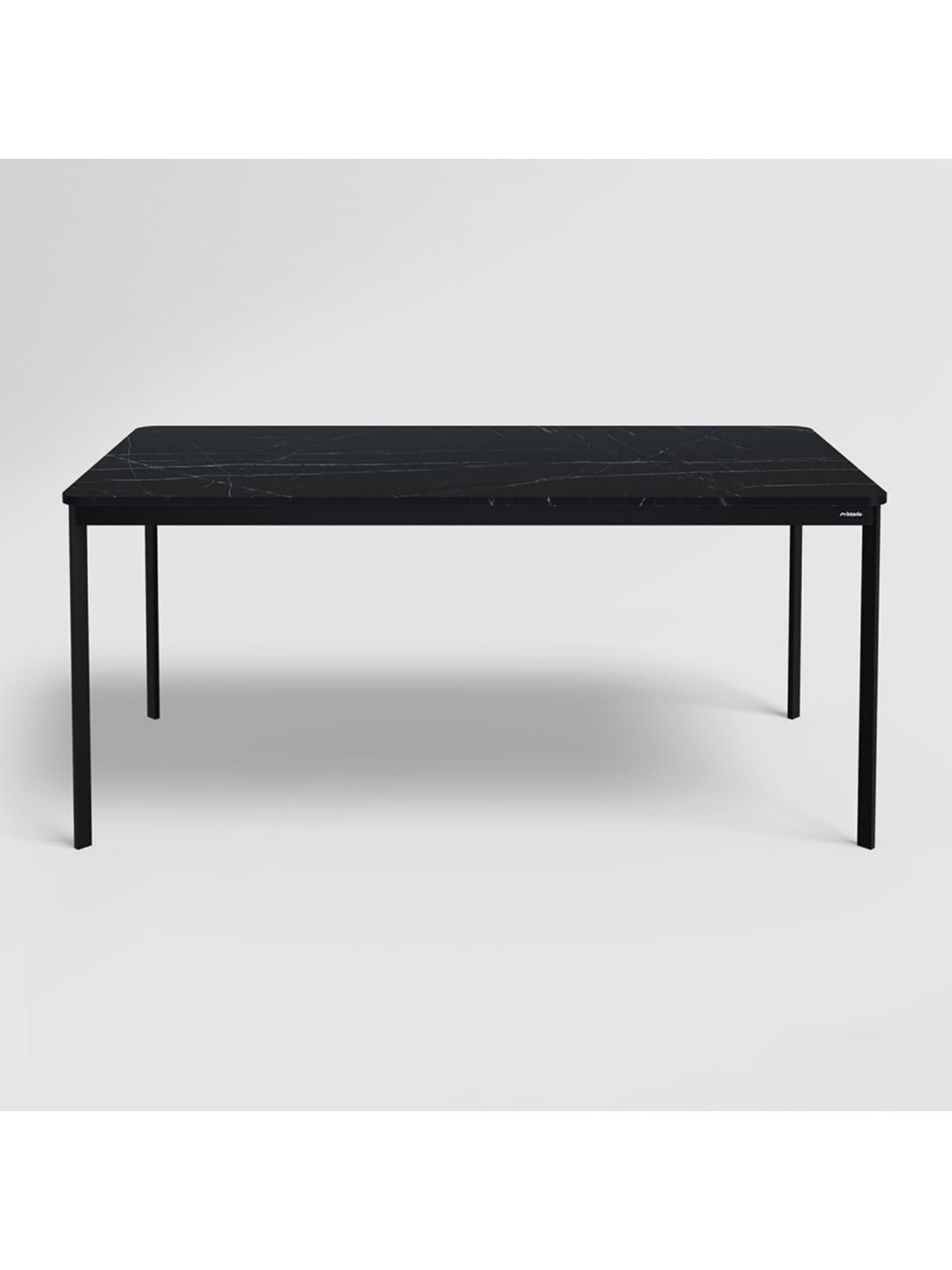 Godrej Interio Franky Black Metal 6 Seater Rectangular Dining Table