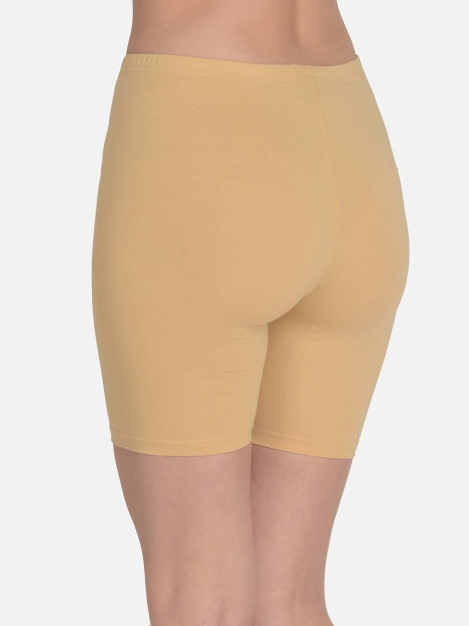 mod & shy Beige Cotton Cycling Sports Shorts
