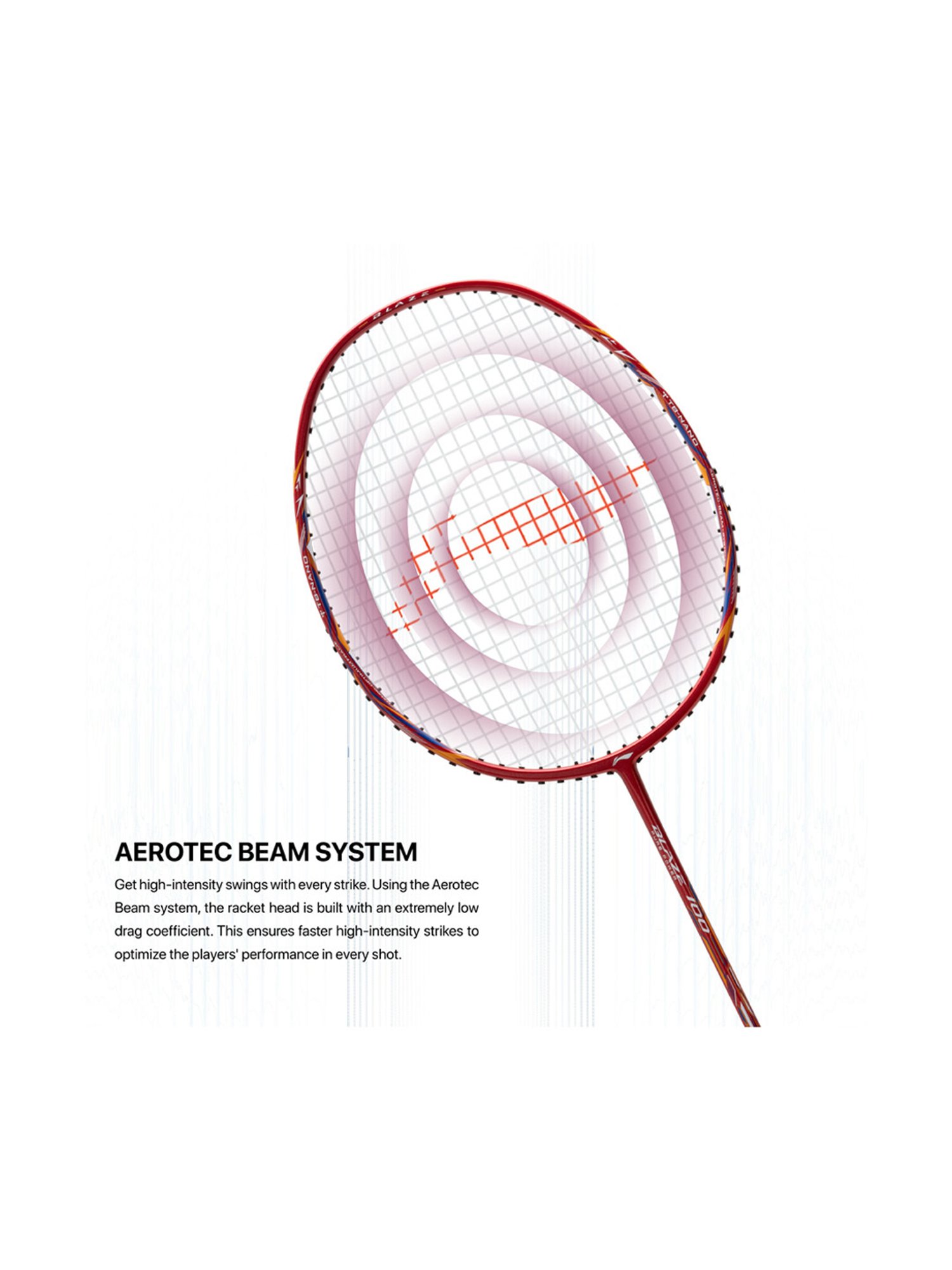 Li-Ning Blaze 100 Badminton Racket (Red) Size - Medium