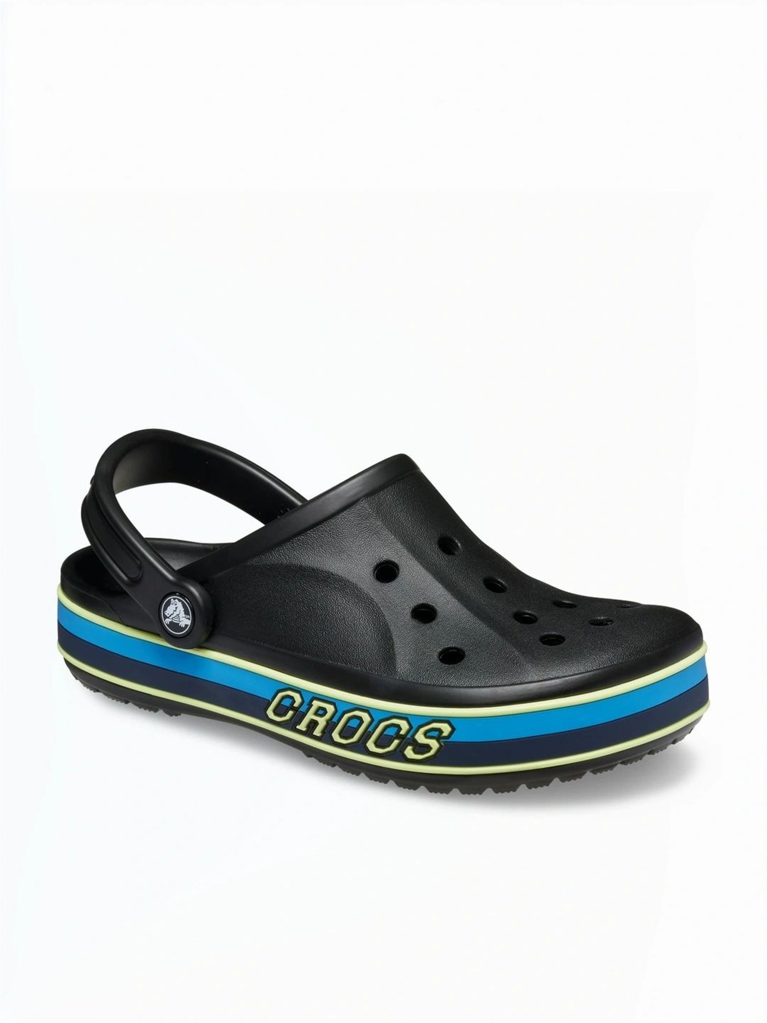 Crocs Kids Bayaband Black Back Strap Clogs