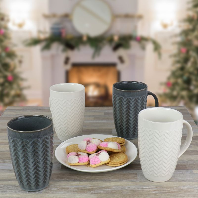 Gibson Home 22 Ounce 4 Piece Stoneware Mug Set