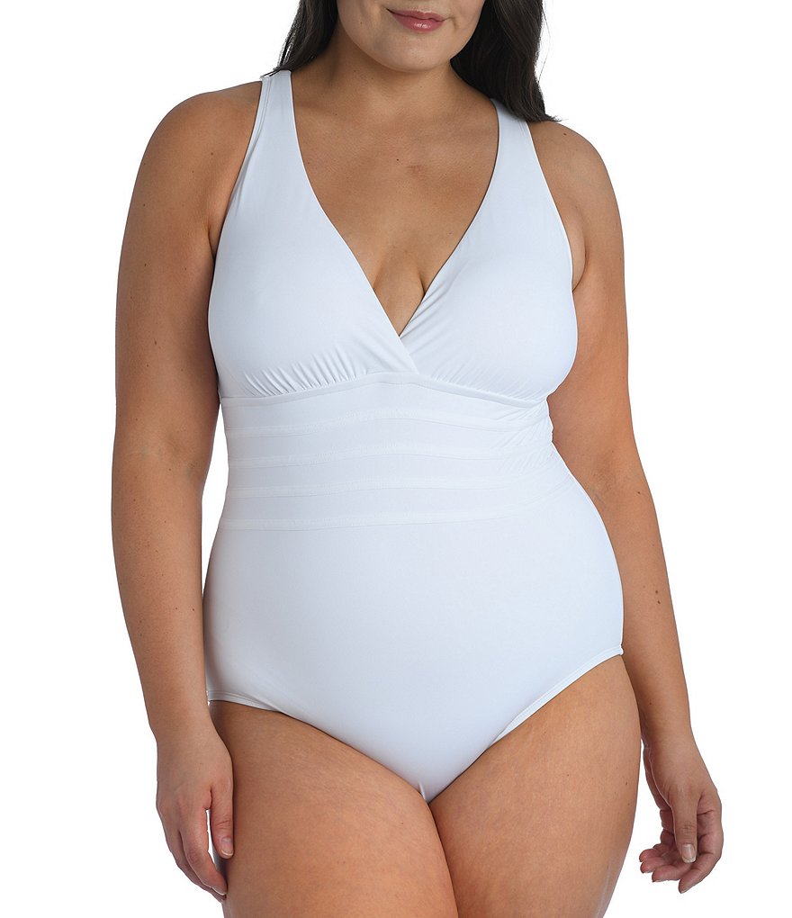 Magicsuit Plus Size Yvonne Control Fit One Piece Swimdress