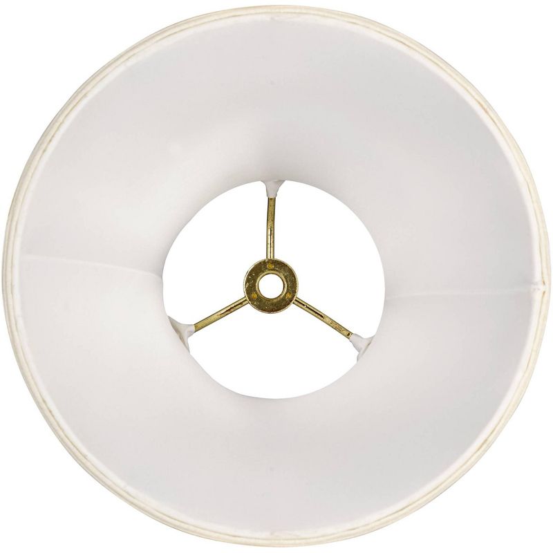 Imperial Shade Creme Small Bell Lamp Shade 4.5" Top x 9" Bottom x 8" Slant x 7.5" High (Spider) Replacement with Harp and Finial