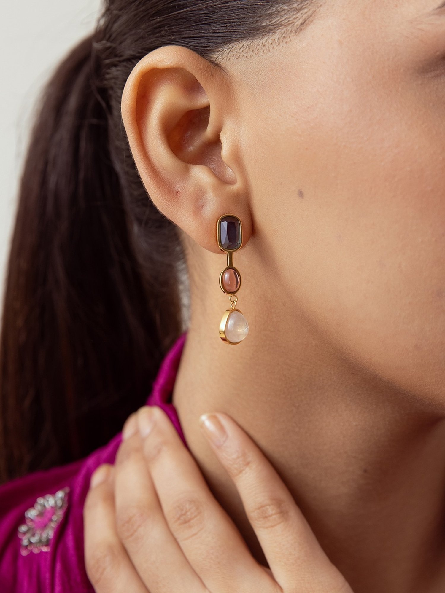 Perfectly Average Multi Colour Drop Earrings