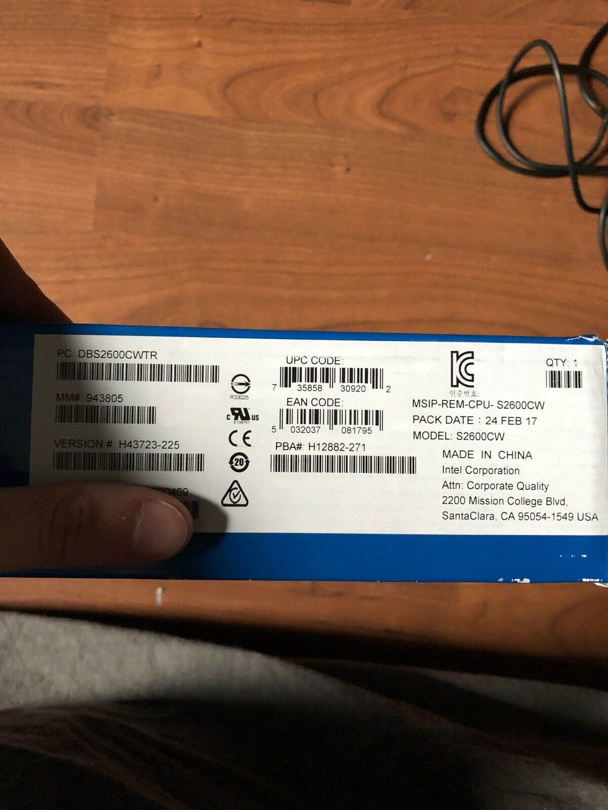 Intel S2600CWTR Server Motherboard - Intel Chipset - Socket LGA 2011-v3 - SSI EEB - 2 x Processor Support - 1 TB DDR4 SDRAM Maximum RAM - 2.13 GHz, 1.87 GHz, 1.60 GHz Memory Speed Supported - DIMM, RD