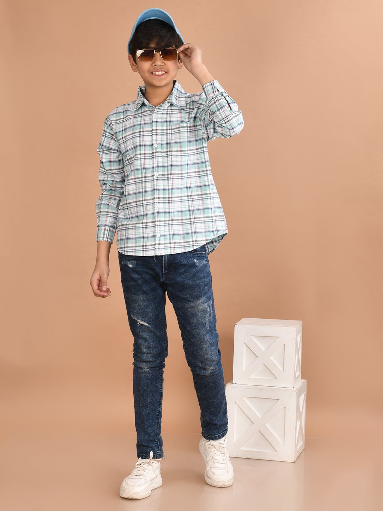 LilPicks Kids Multicolor Checks Full Sleeves Shirt