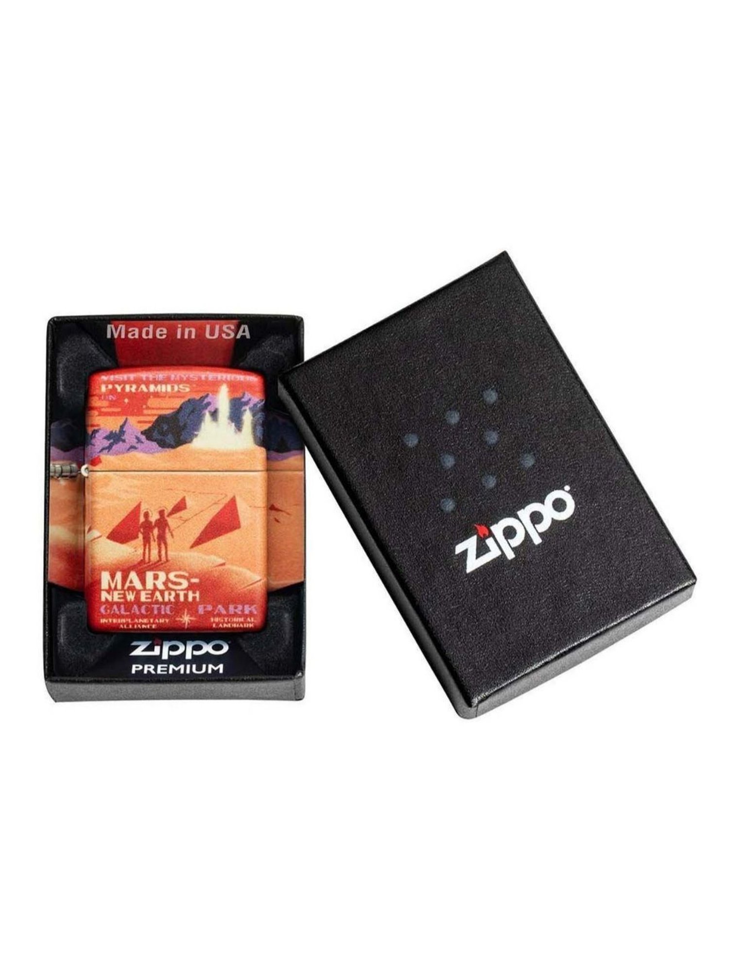 Zippo Multicolor Mars Design Brass Windproof Pocket Lighter