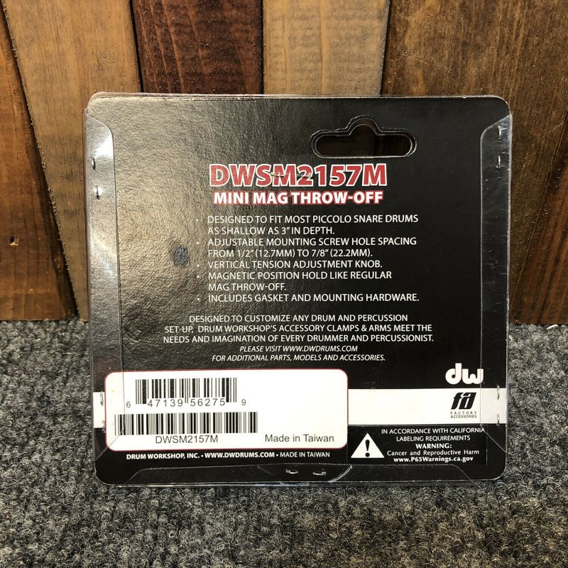DW Drum Workshop DWSM5157M Mini Mag Throw Off, Chrome