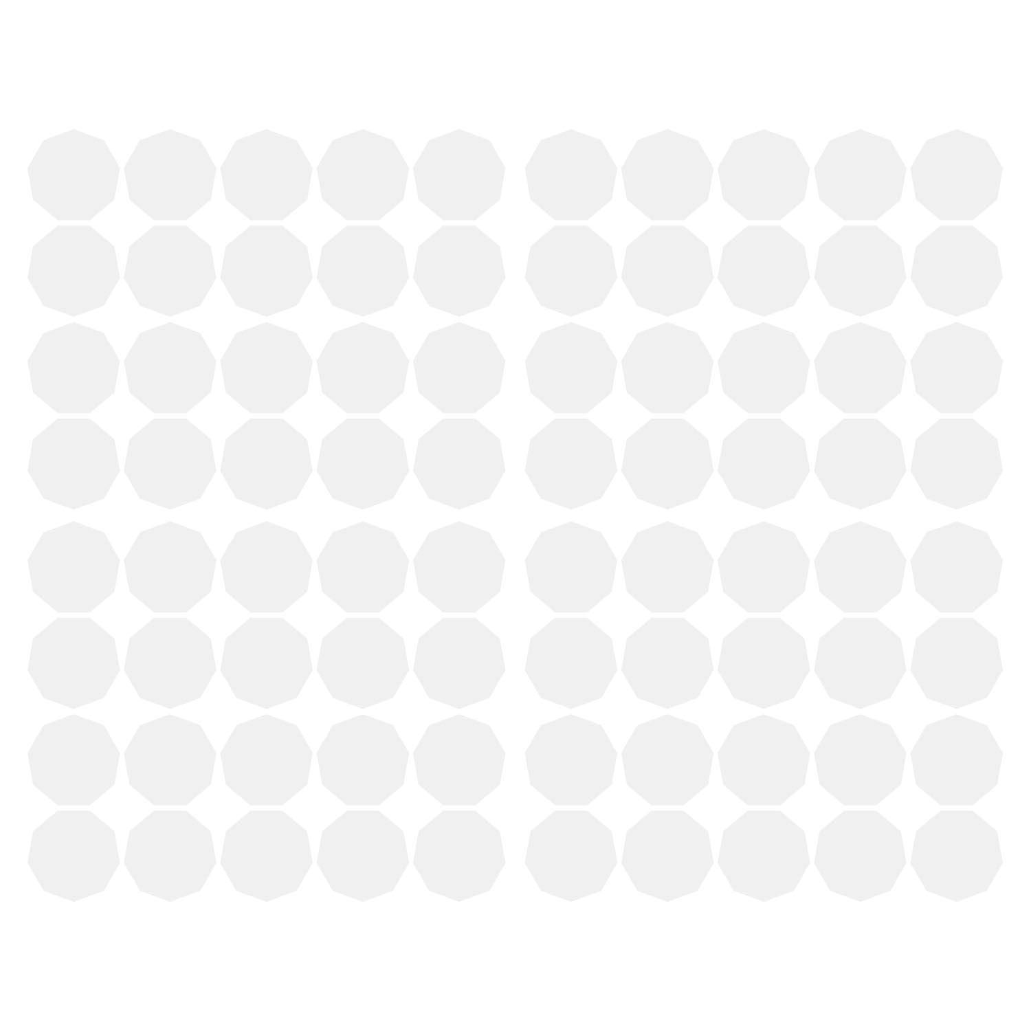 LiteMark 2 Inch Blue Nonagon Decals - Pack of 80