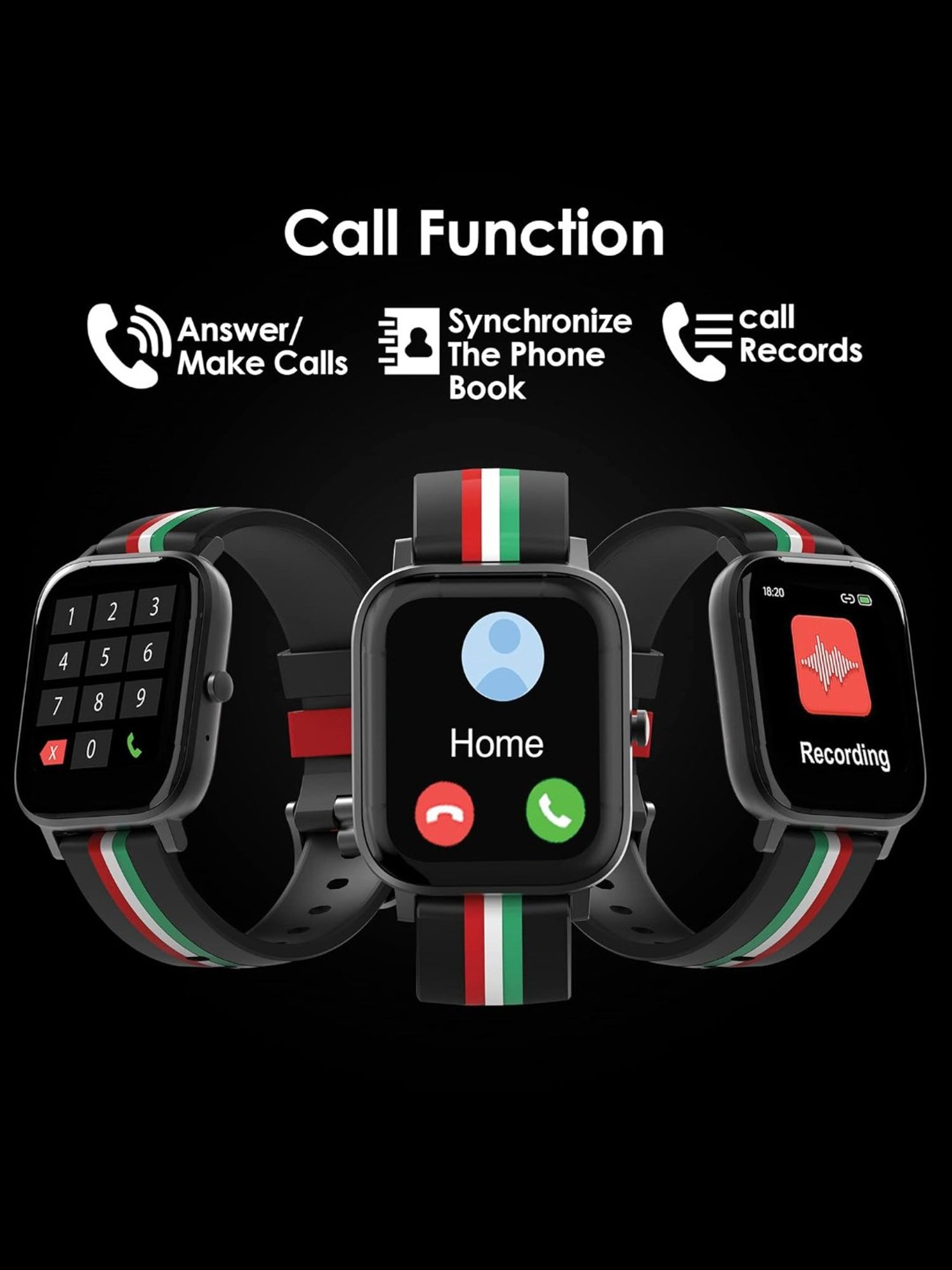 Probus P12 Full Touch Screen Smartwatch (Multicolor)